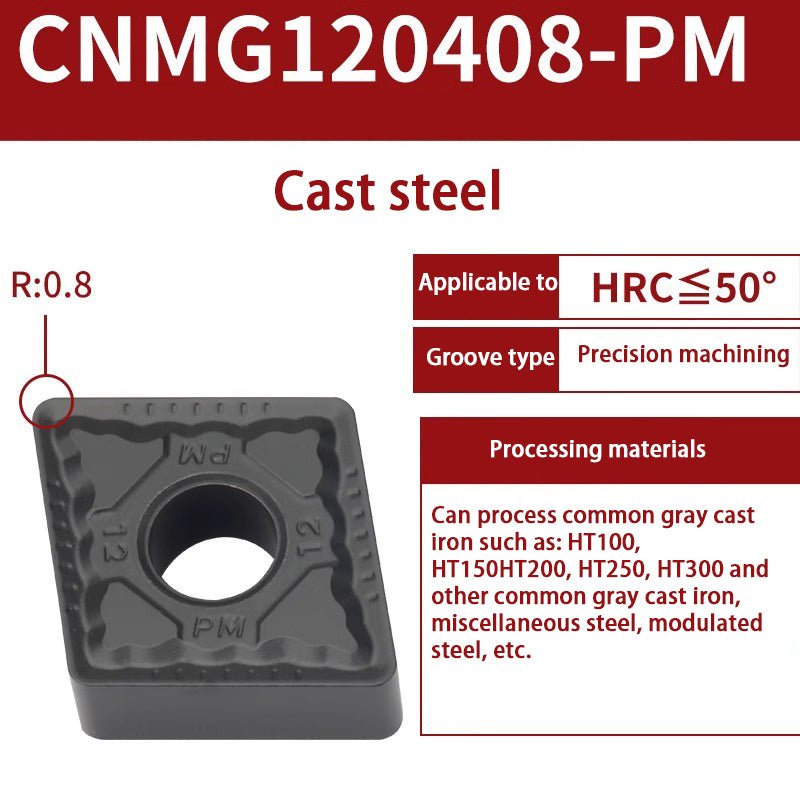 116-CNMG120404 turning blade 120408 steel stainless steel aluminum diamond outer circle alloy blade Shandong Denso Pricision Tools Co.,Ltd.